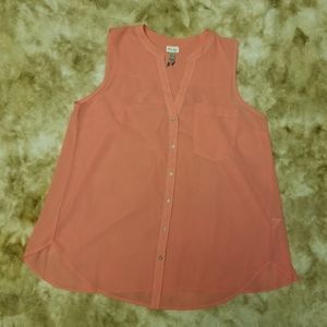 🍭Dynamite button up sleeveless blouse